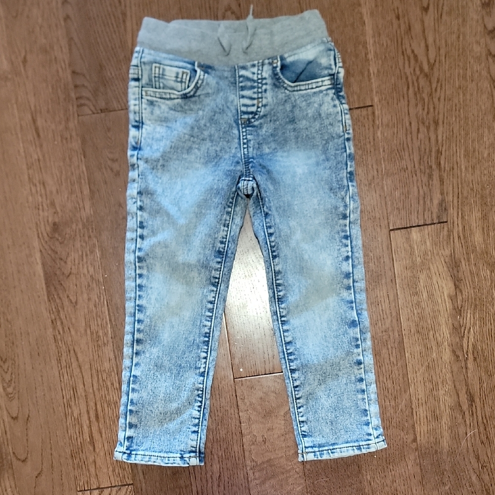 Wonder Nation Light Blue Kids Jeans with Gray Waistband